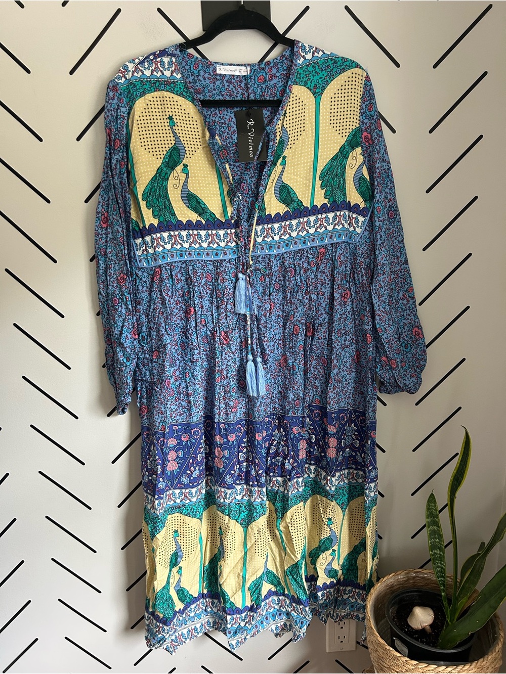 NWT boho tunic long sleeve midi dress - Picture 5 of 8